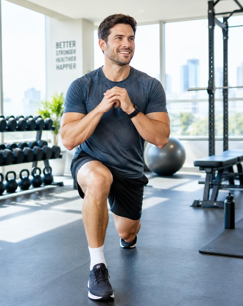 Man training in a gym